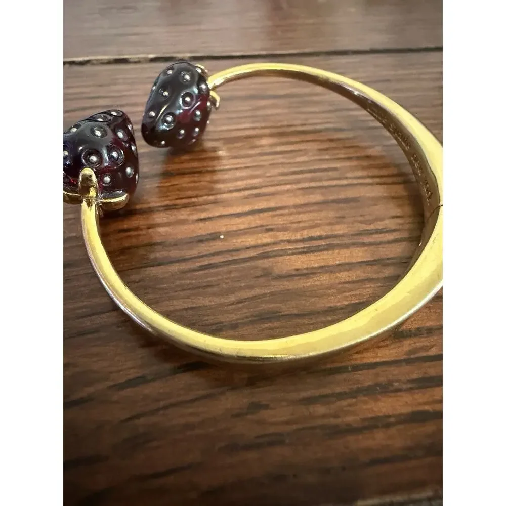 Kate Spade New York Picnic Perfect Strawberry Cuff Bracelet Spring Summer